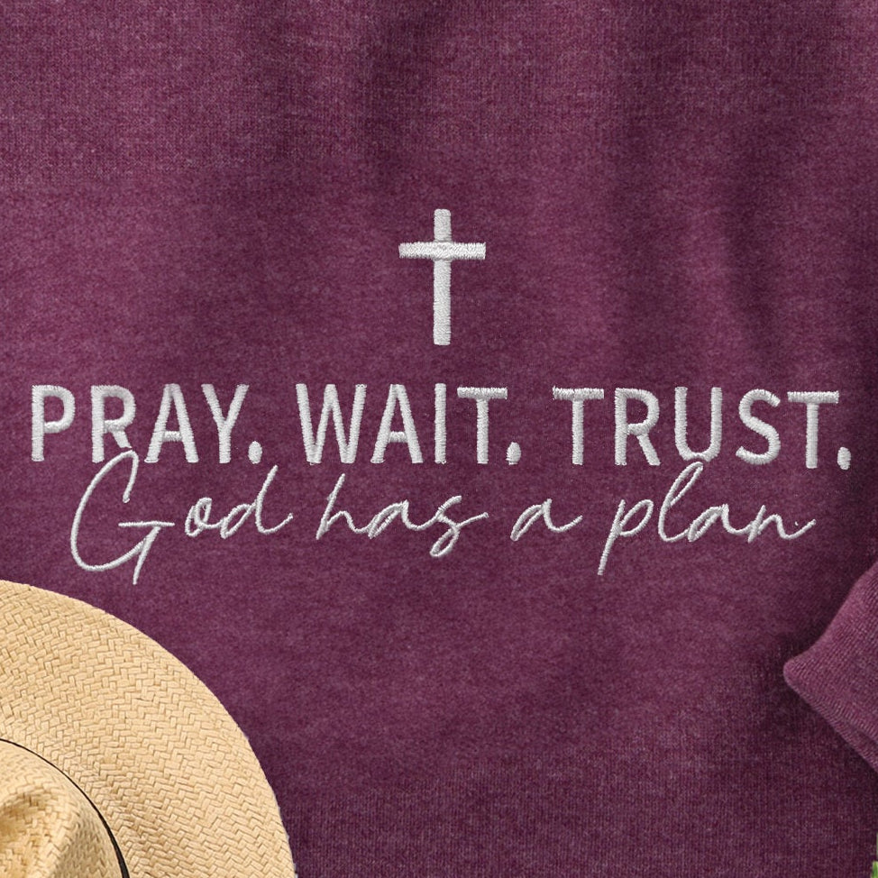 Embroidered God Has a Plan Sweatshirt product image 3
