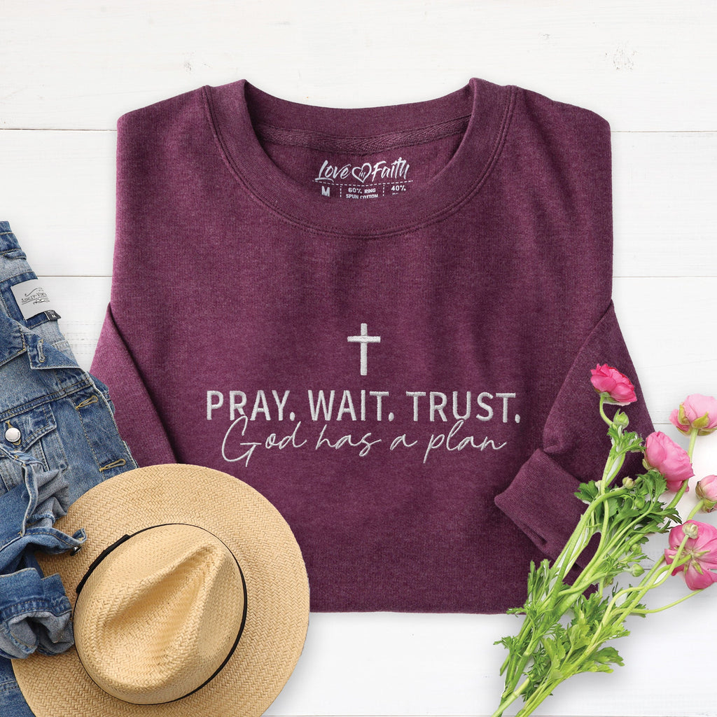 Embroidered God Has a Plan Sweatshirt product image 2