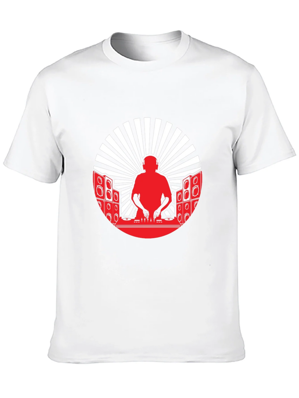 DJ Silhouette Graphic Tee - Black Cotton Blend T-Shirt product image 5