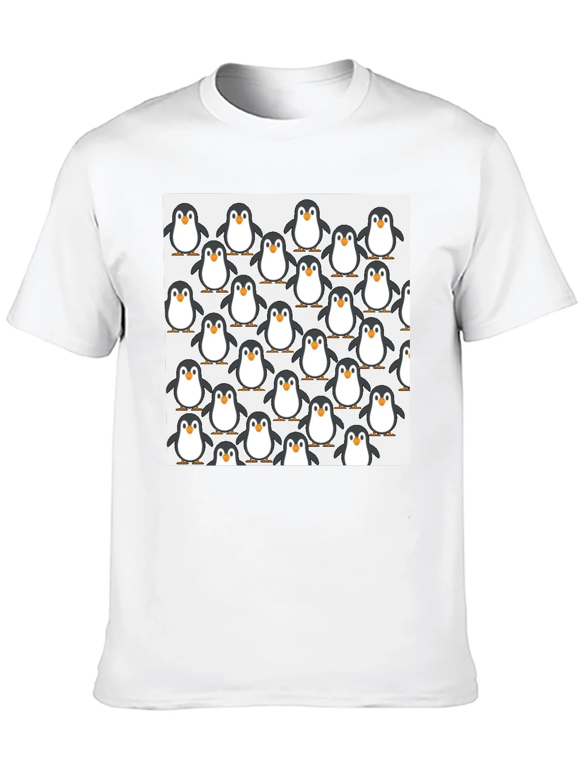 Penguin Pattern Black T-Shirt - Cute Animal Graphic Tee product image 4