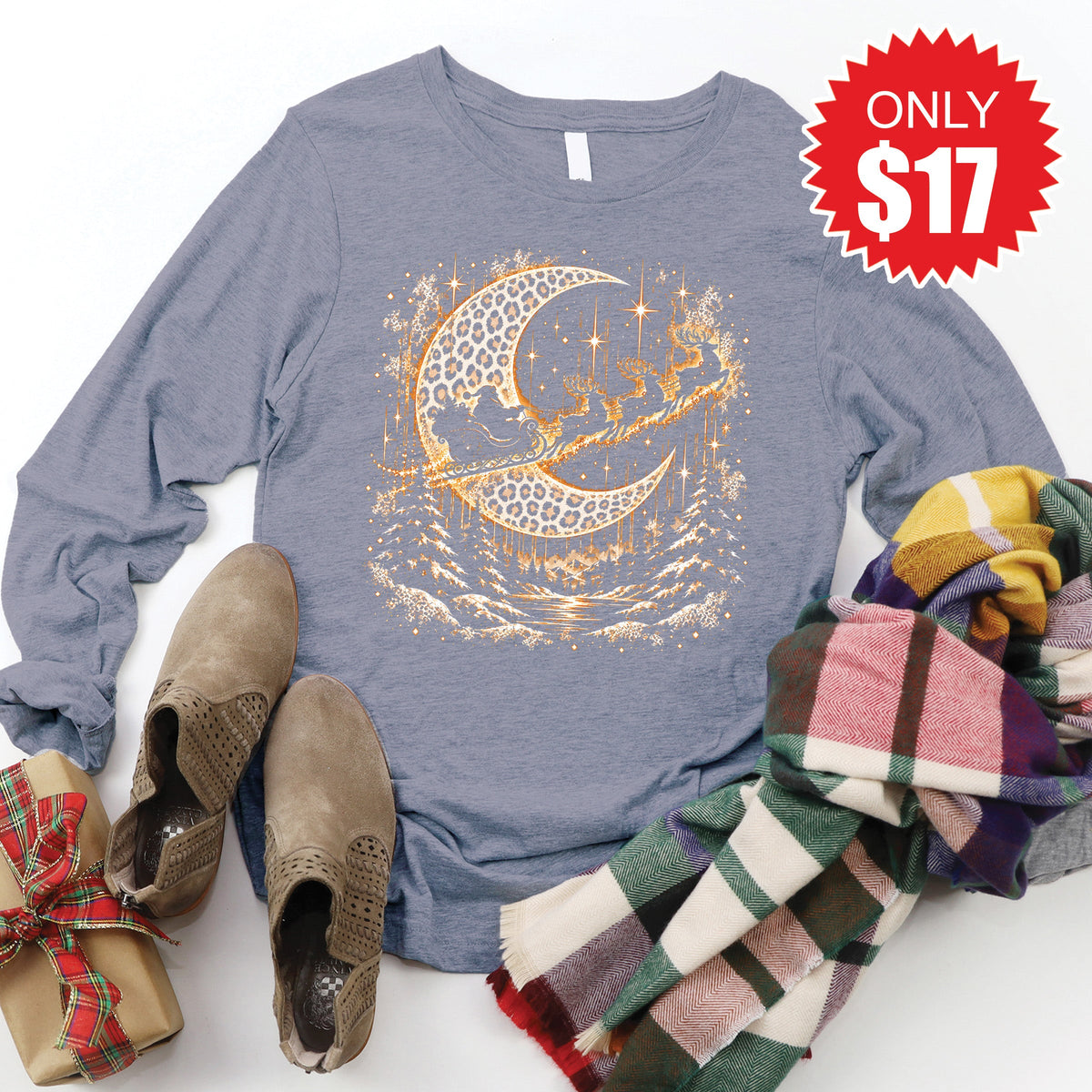 Reindeer Long Sleeve - Heather Storm - 17 product image 1