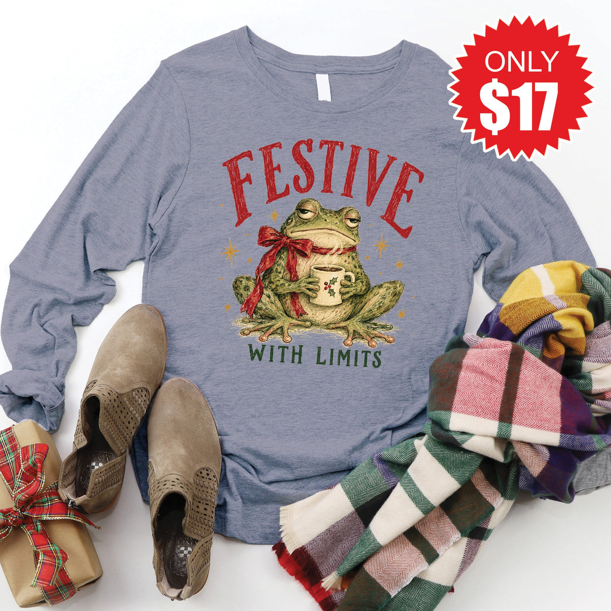 Festive With Limits Long Sleeve - Heather Storm - 17 product image 1