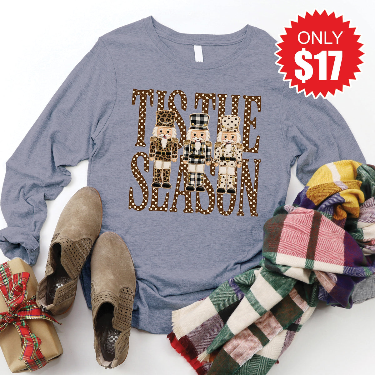 Tis The Season Long Sleeve - Heather Storm - 17 product image 1