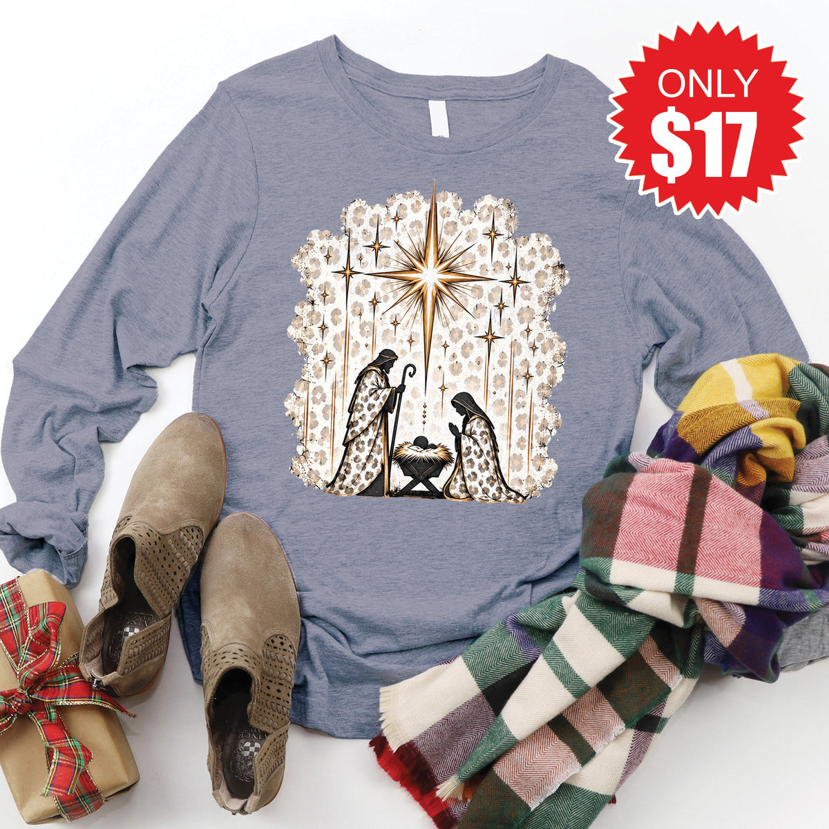 Nativity Long Sleeve - Heather Storm - 17 product image 1