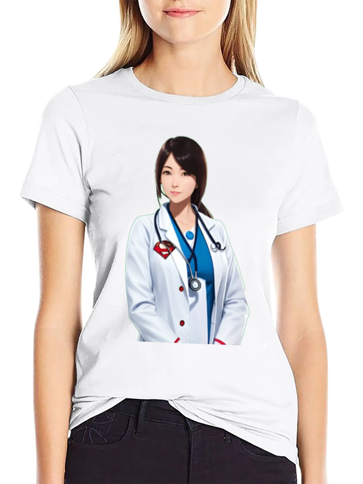 Doctor Superwoman T-Shirt - Stylish Medical Hero Design product image 5