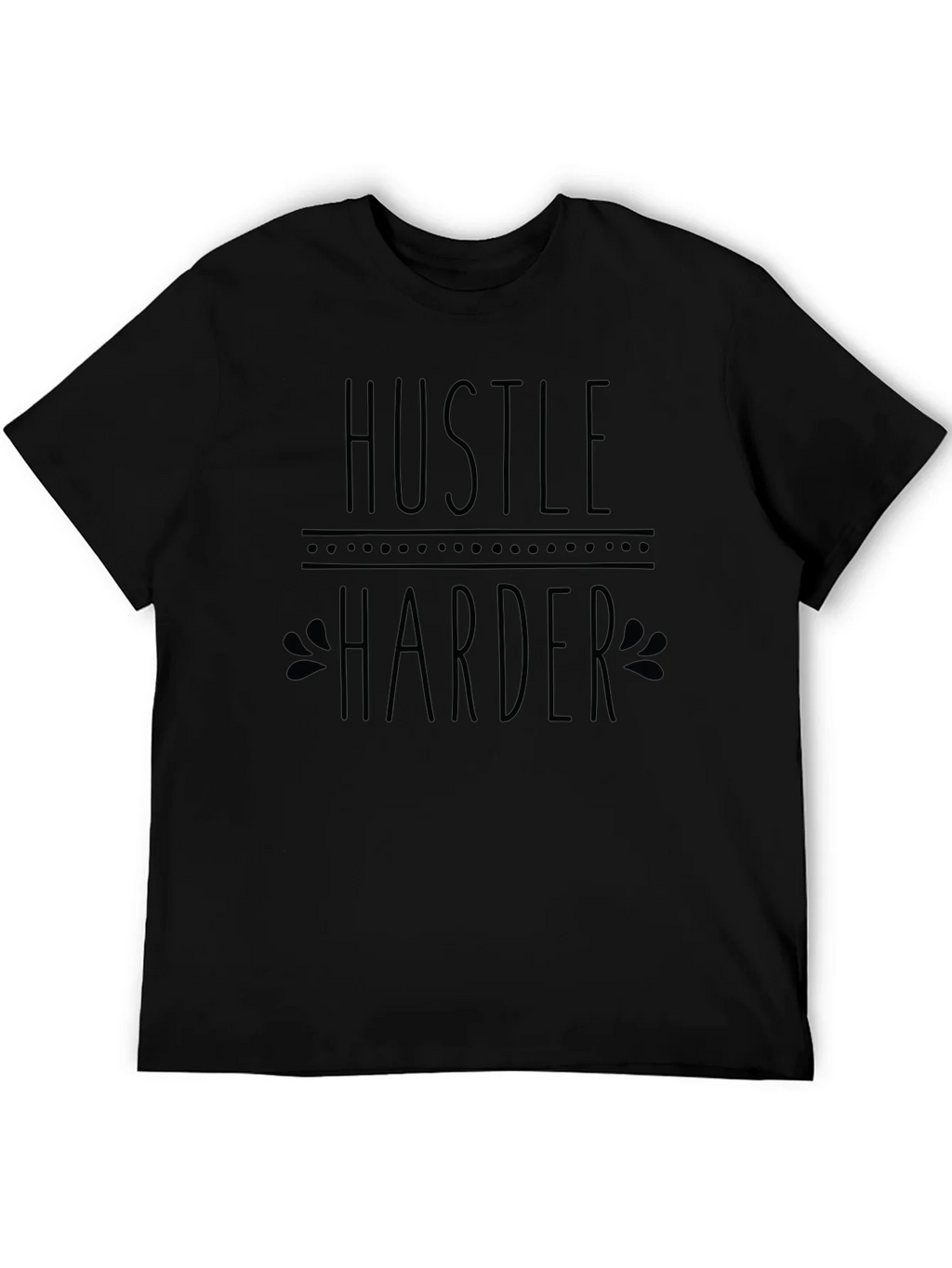 Hustle Harder Black Graphic Tee product image 3