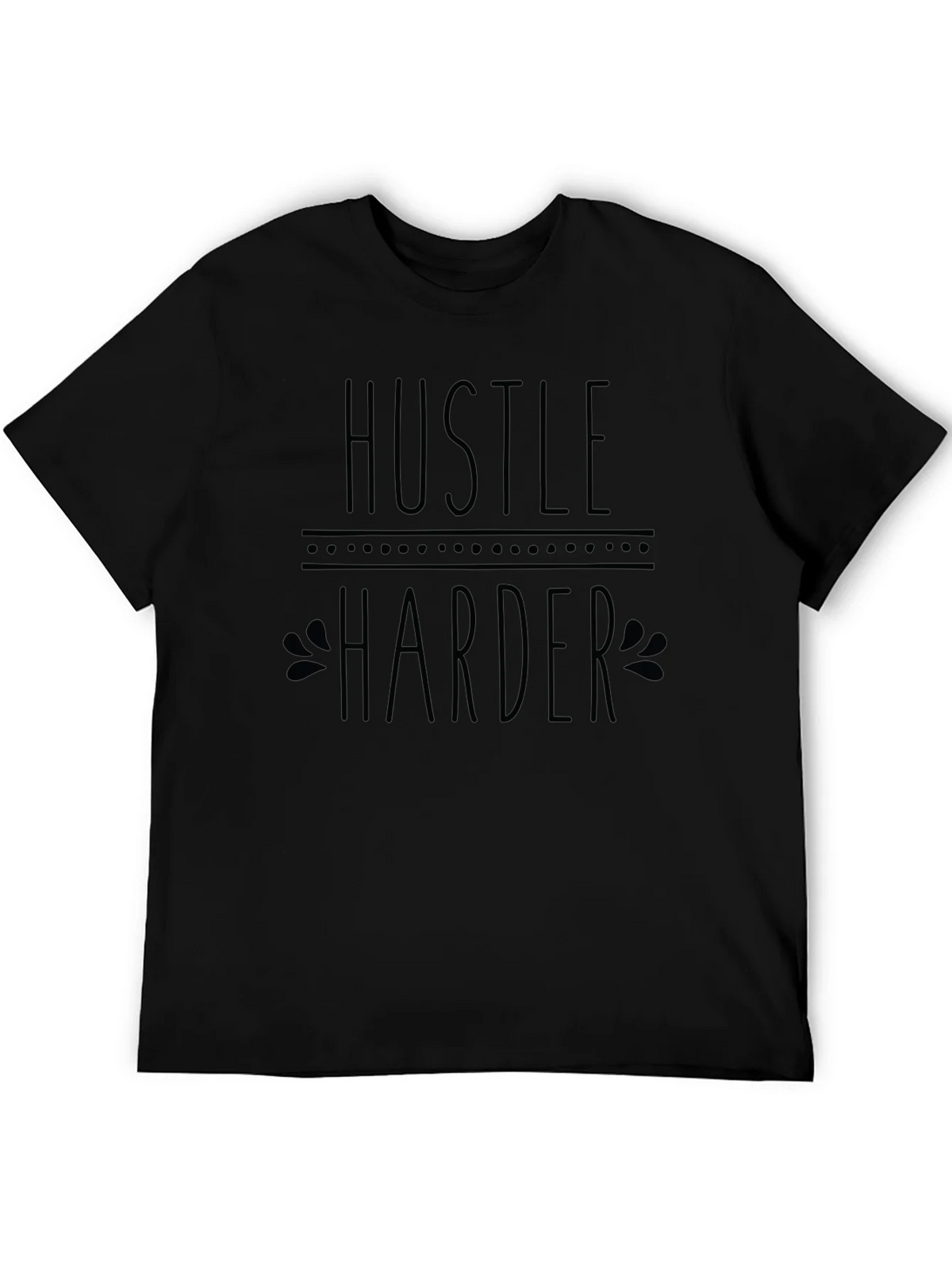 Hustle Harder Black Graphic Tee product image 3