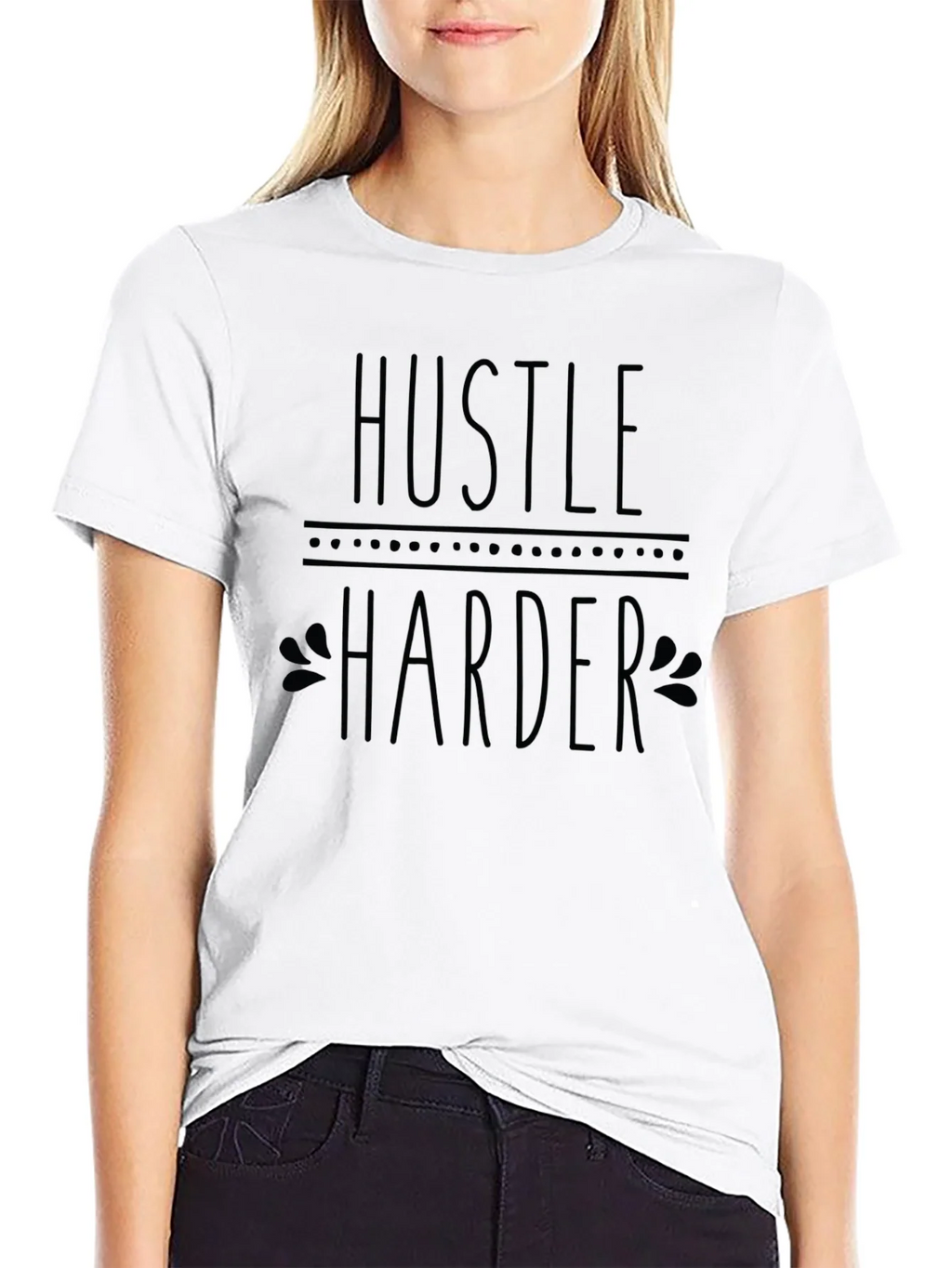 Hustle Harder Black Graphic Tee product image 4