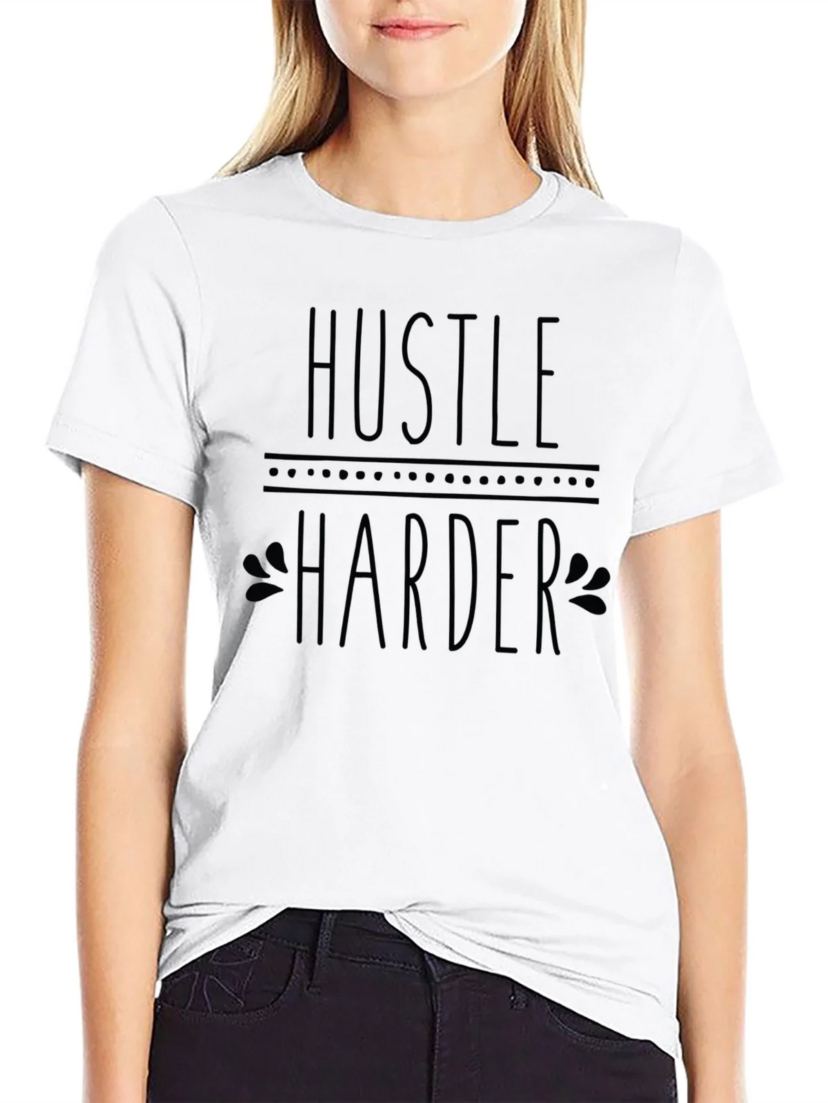 Hustle Harder Black Graphic Tee product image 4