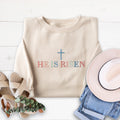 Embroidered He is Risen Sweatshirt product image 1