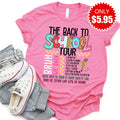 Back to School Tour Tee - Heather Charity Pink - 5.95 product image 1