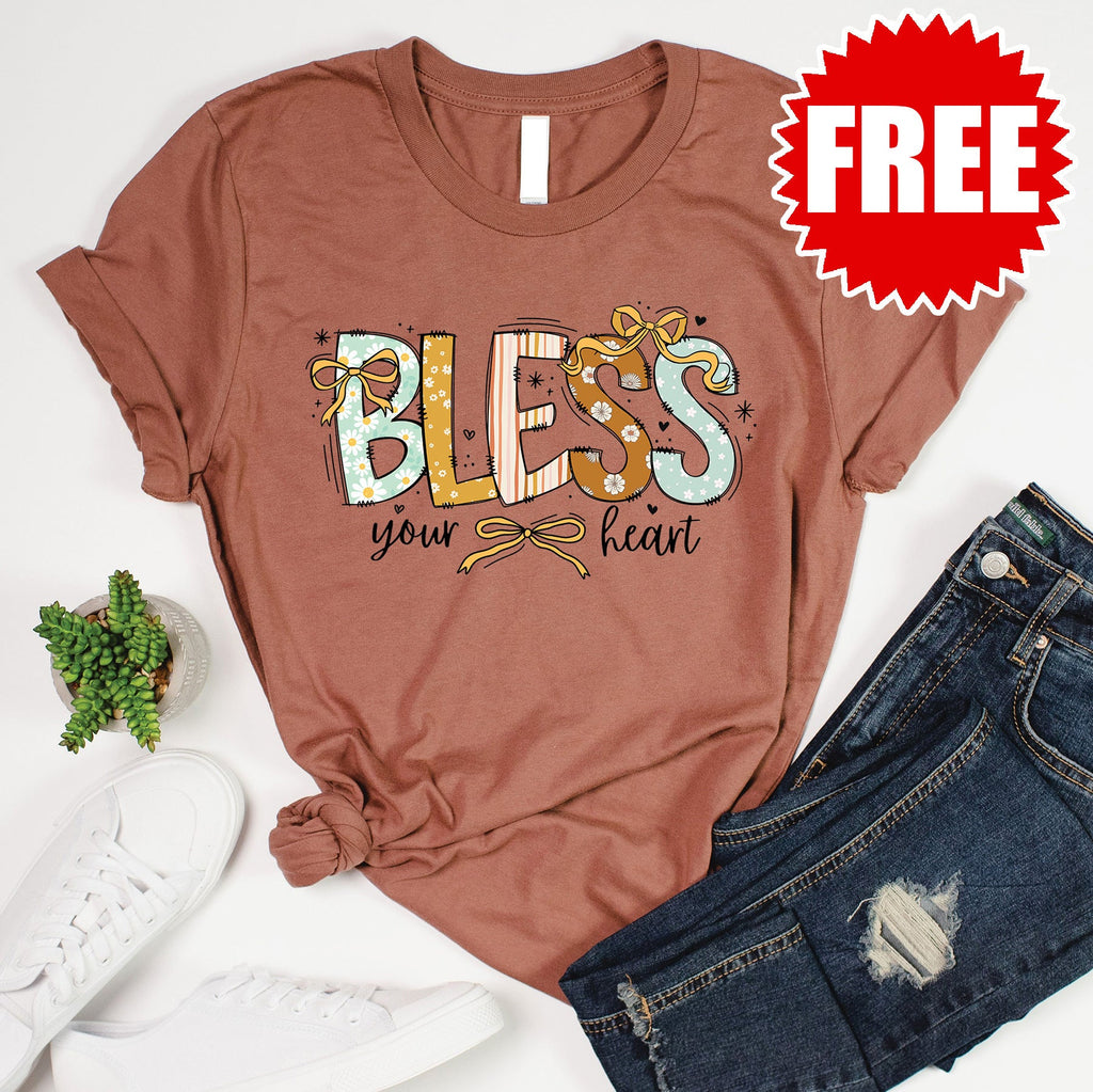 Bless Your Heart Bows Tee - 0