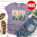 His Mercies Tee - Heather Deep Purple