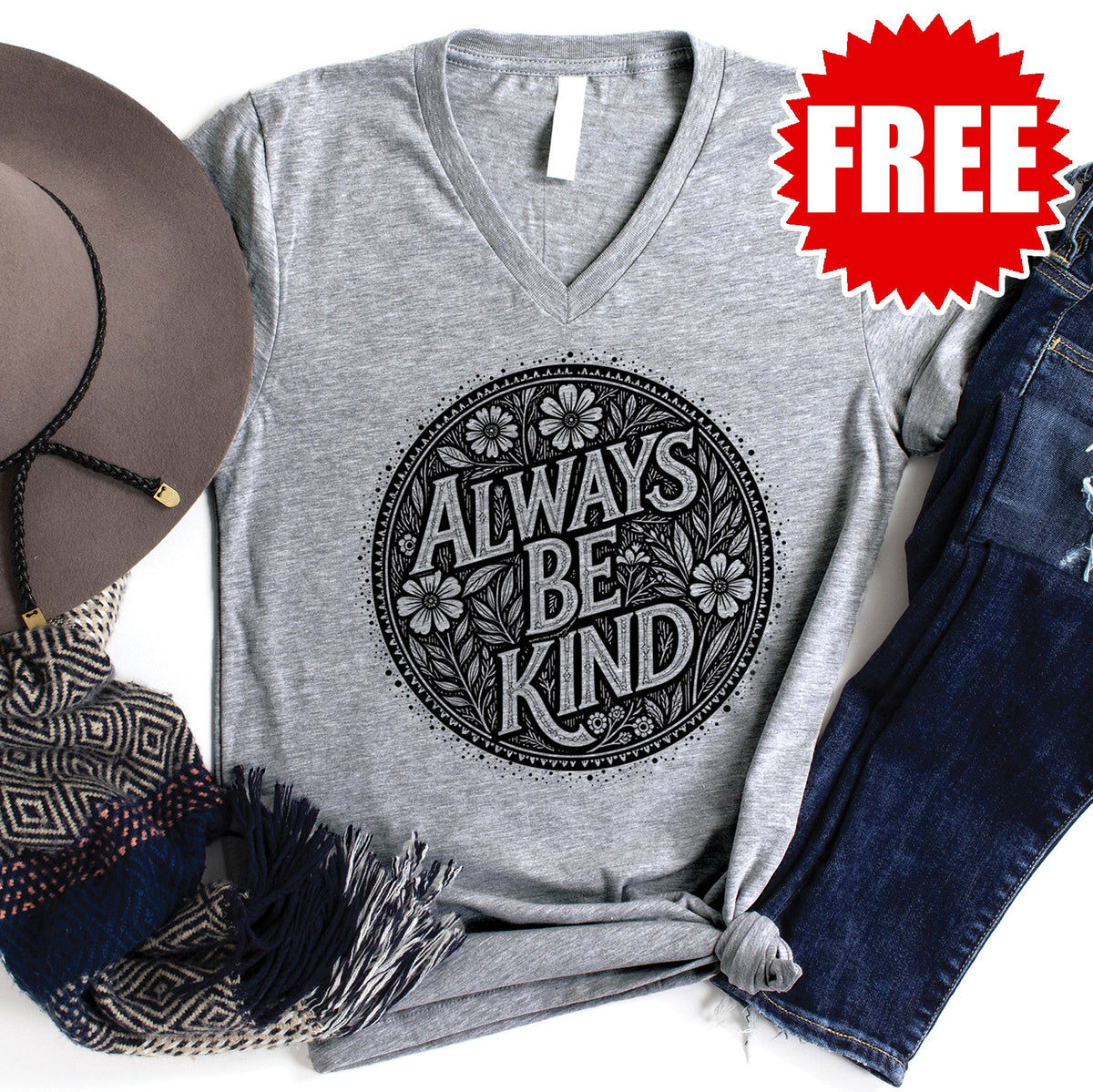 Always Be Kind V-Neck - 0
