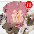 Pink Pumpkin V-Neck - 10
