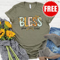 Bless Your Heart Bows Tee - 0