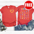 You Are Pencil Heart Tee - Heather Red - 0