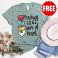 Teaching is a Work of Heart Tee - Heather Sage - 0