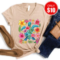 Turtle Floral V-Neck - 10
