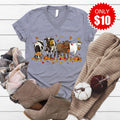 Cows Pumpkins V-Neck - 10