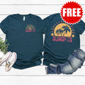 Sunsets Tee - Heather Atlantic - 0