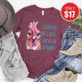Chicken Drama Long Sleeve - Heather Burgundy - 17 product image 1
