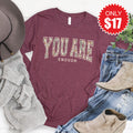 You Are Enough Long Sleeve - Heather Burgundy - 17 product image 1