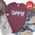 Simply Blessed Long Sleeve - Heather Burgundy - 17 product image 1