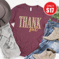 Thank You Leopard Long Sleeve - Heather Burgundy - 17 product image 1