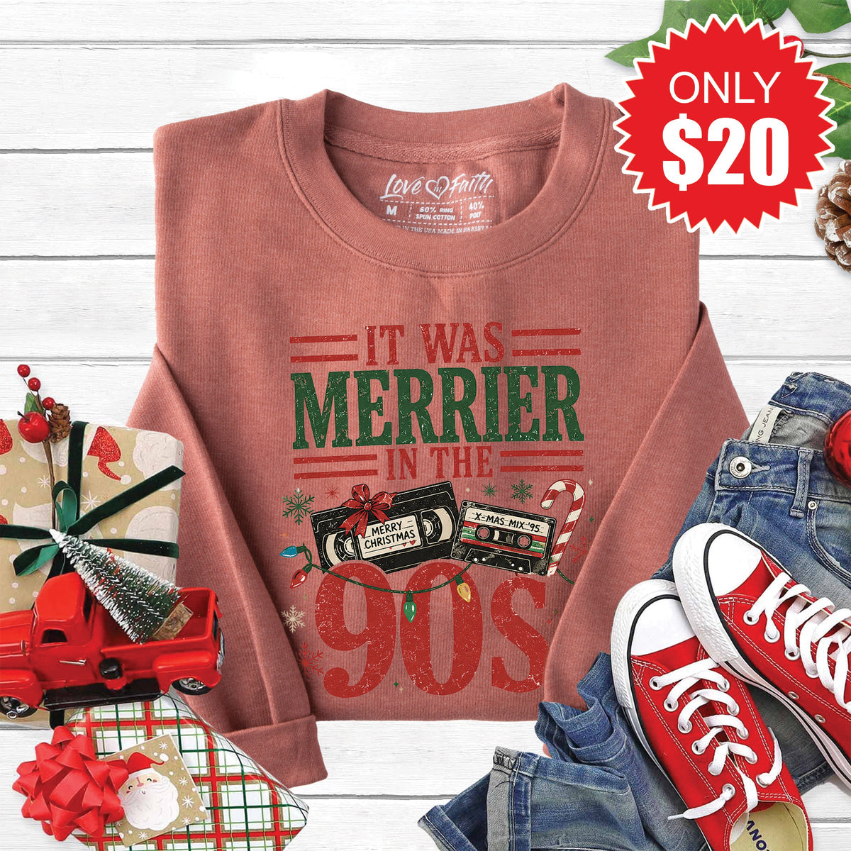 Merrier In The 90s Sweatshirt - Heather Chestnut - 20 product image 1
