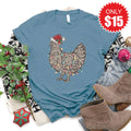 Christmas Chicken Tee - Heather Denim - 15 product image 1