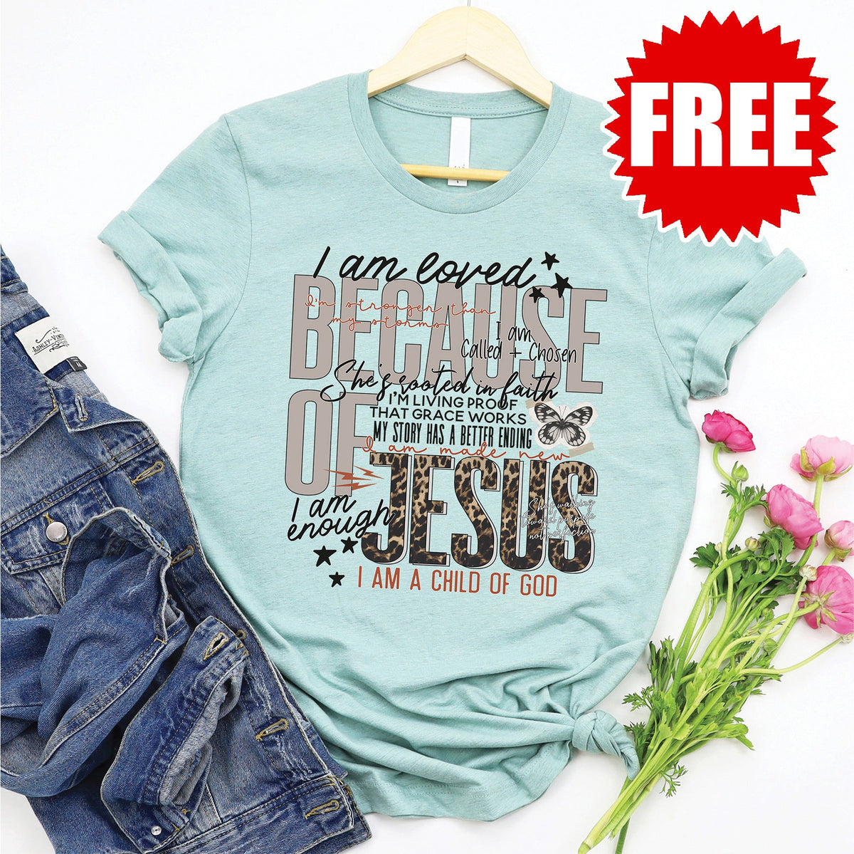 Because of Jesus Tee - 0