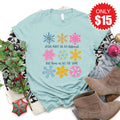 Different Snowflakes Tee - Heather Dusty Blue - 15 product image 1