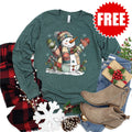 Snowman Retro Long Sleeve - 0