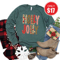 Holly Jolly Long Sleeve - Heather Forest - 17 product image 1
