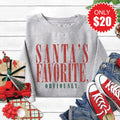 Santa's Favorite Sweatshirt - Heather Grey - 20 product image 1
