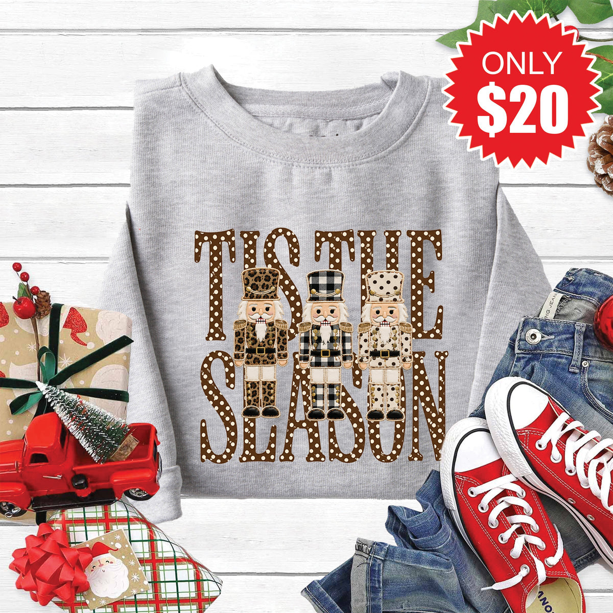 Tis The Season Sweatshirt - Heather Grey - 20 product image 1