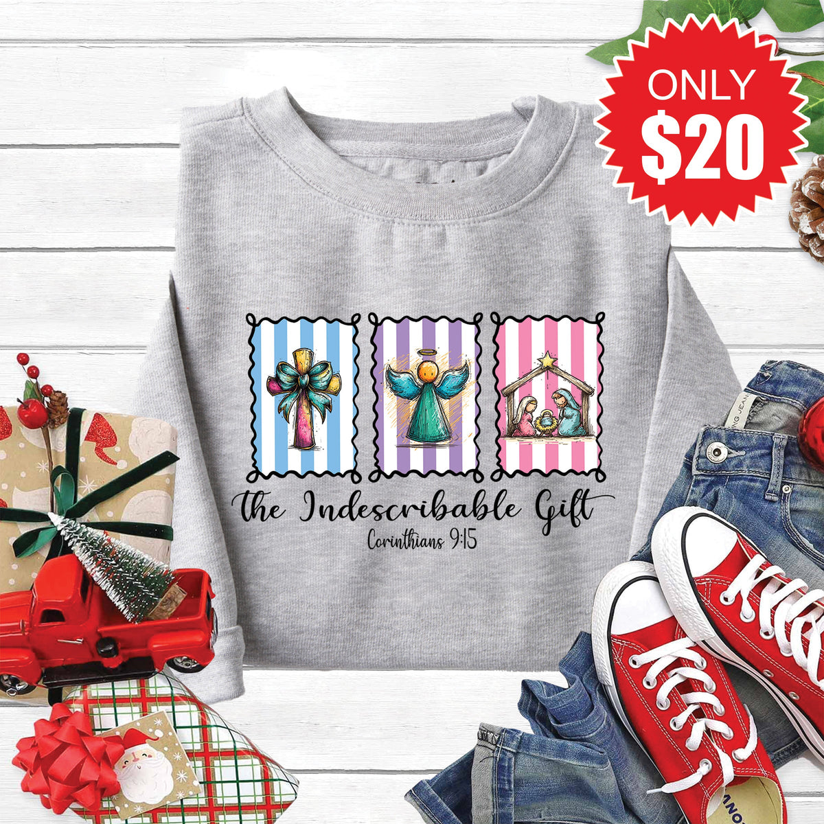 Indescribable Gift Sweatshirt - Heather Grey - 20 product image 1