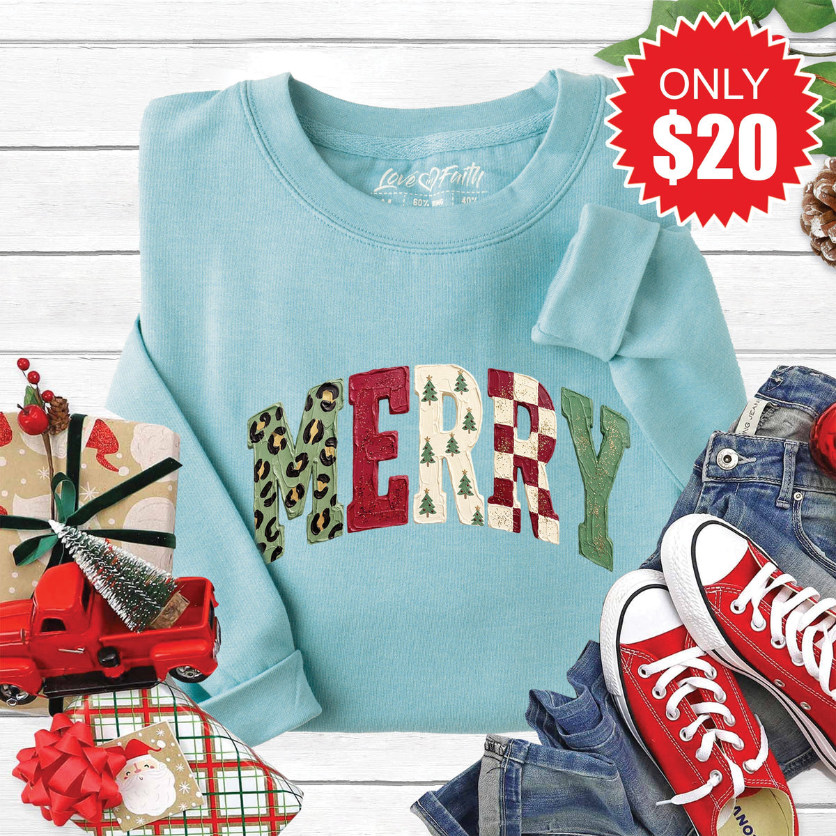 Merry Sweatshirt - Heather Lagoon - 20 product image 1