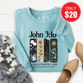 John 3:16 Sweatshirt - Heather Lagoon - 20 product image 1