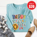 Happy You're Here Sweatshirt - Heather Lagoon - 20 product image 1