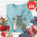 Christmas Trees Sweatshirt - Heather Lagoon - 20 product image 1
