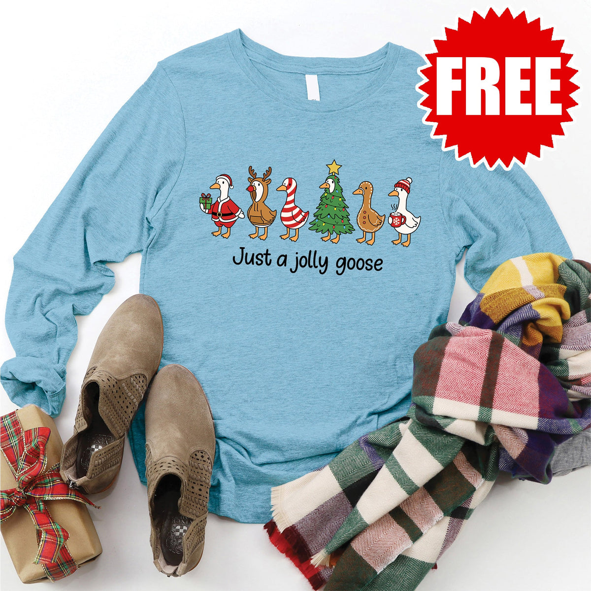 Jolly Goose Long Sleeve - Heather Lagoon - 0