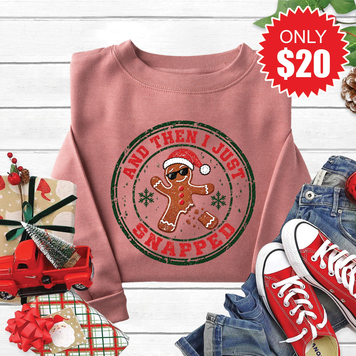 I Just Snapped Sweatshirt - Heather Mauve - 20 product image 1