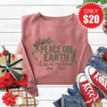 Peace On Earth Sweatshirt - Heather Mauve - 20 product image 1