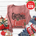 Christmas Chaos Sweatshirt - Heather Mauve - 20 product image 1