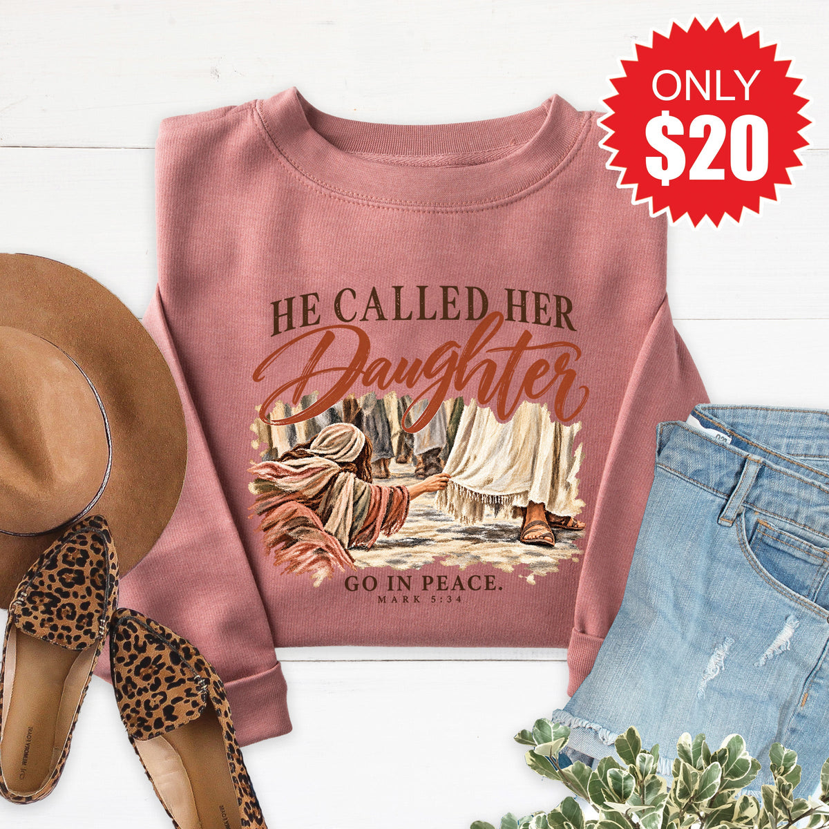 He Called Her Daughter Sweatshirt - Heather Mauve - 20 product image 1