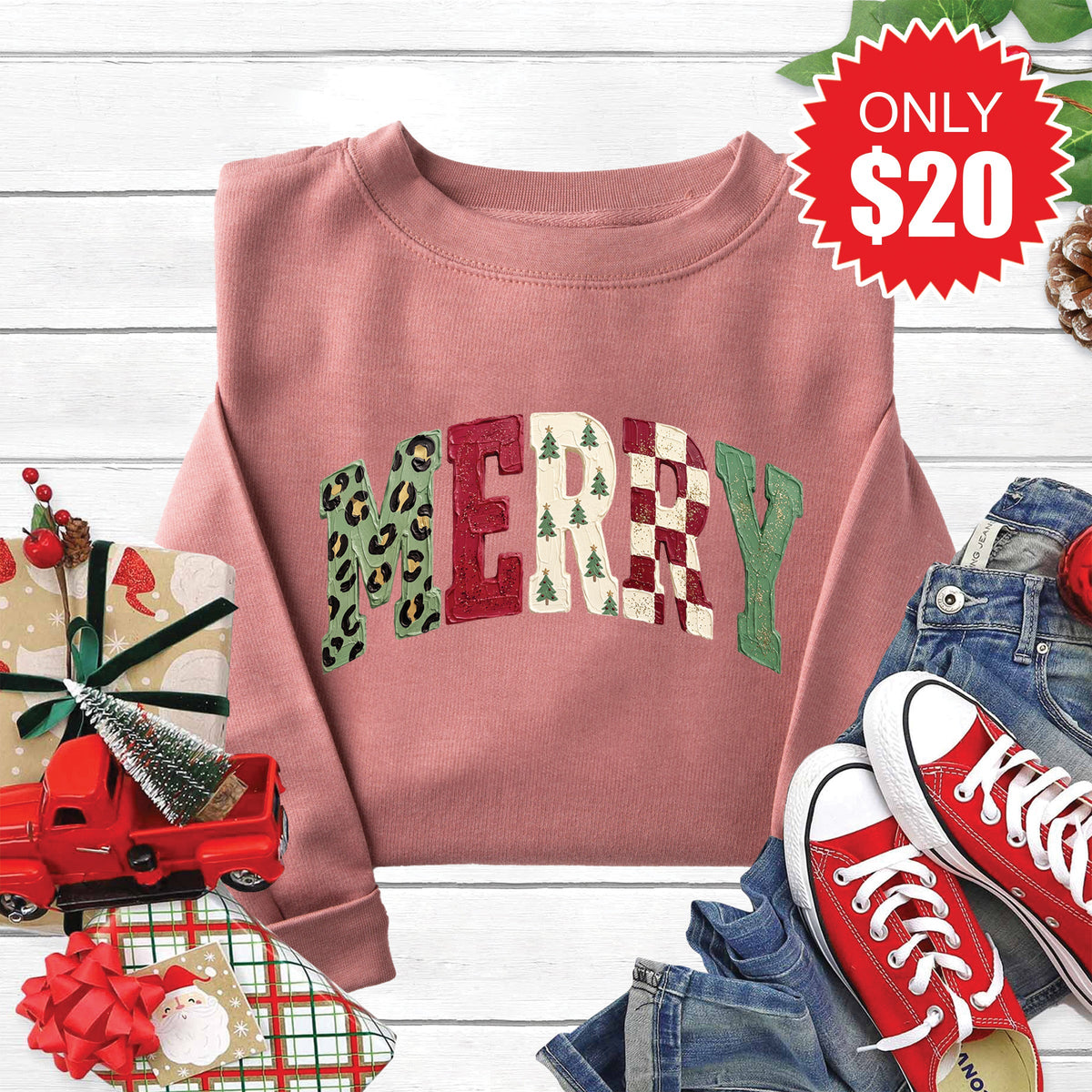 Merry Sweatshirt - Heather Mauve - 20 product image 1