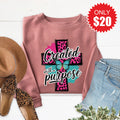 Created With A Purpose Sweatshirt - Heather Mauve - 20 product image 1