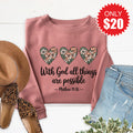 All Things Are Possible Sweatshirt - Heather Mauve - 20 product image 1